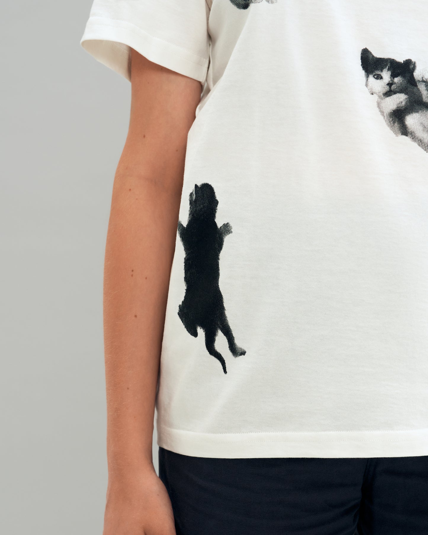 Купіть виріб ручної роботи 4 Cats T-Shirt від Nadiia World. Ідеальний вибір для додавання вишуканості та шарму до вашого житлового простору або колекції особистих аксесуарів.