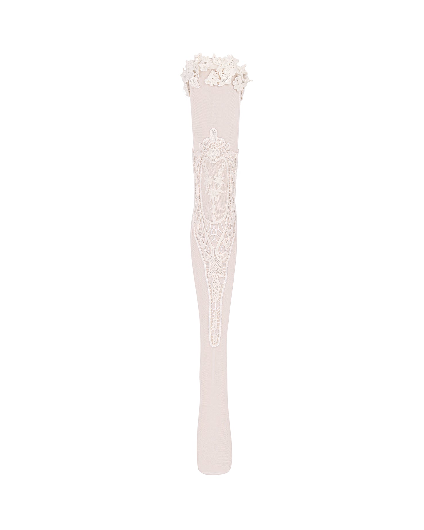 Купіть виріб ручної роботи White Fishnet Stockings with Lace and Bow “Opulence” від Nadiia World. Ідеальний вибір для додавання вишуканості та шарму до вашого житлового простору або колекції особистих аксесуарів.
