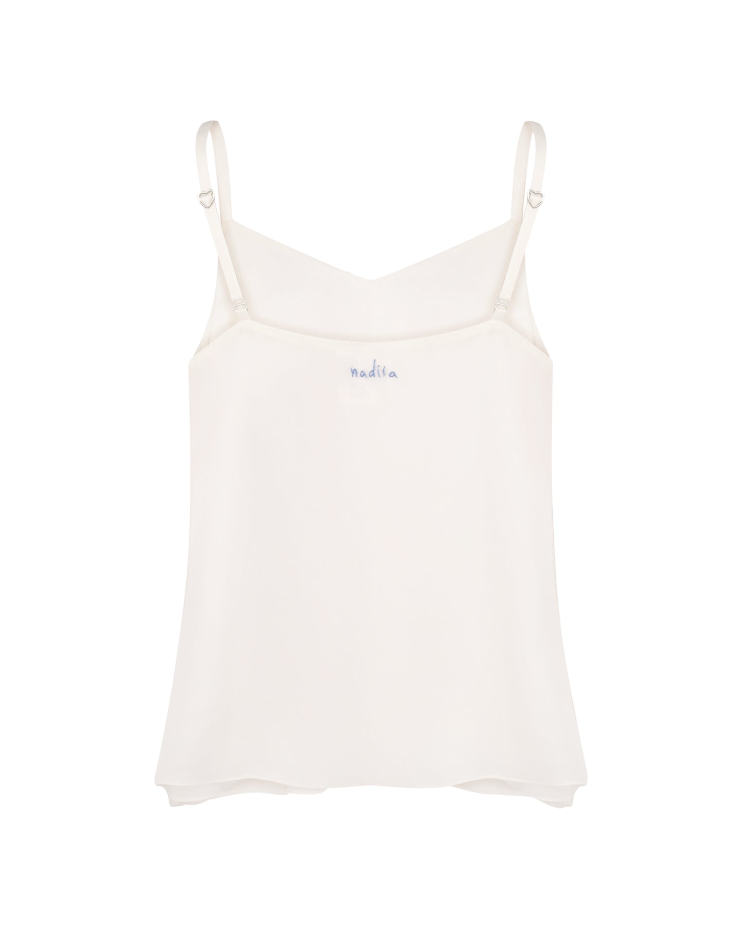 Купіть виріб ручної роботи Silk Camisole “Love” від Nadiia World. Ідеальний вибір для додавання вишуканості та шарму до вашого житлового простору або колекції особистих аксесуарів.
