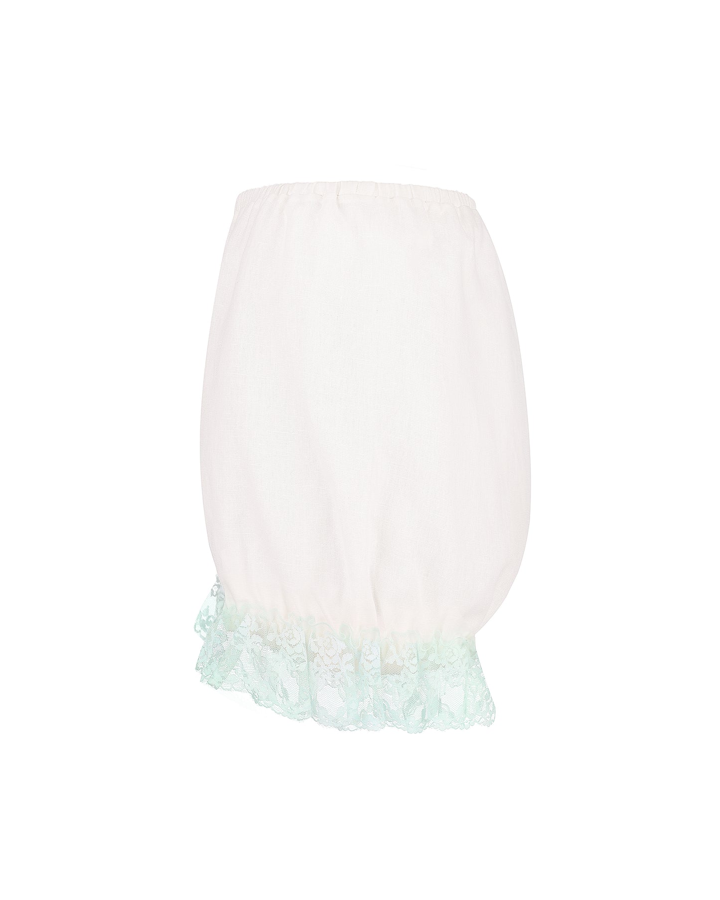 Купіть виріб ручної роботи Linen Shorts with Menthol Lace “Baby Doll” від Nadiia World. Ідеальний вибір для додавання вишуканості та шарму до вашого житлового простору або колекції особистих аксесуарів.