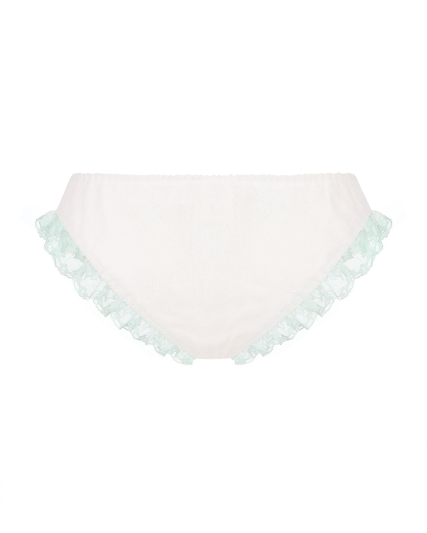 Купіть виріб ручної роботи Linen Panties with Menthol Lace “Baby Doll” від Nadiia World. Ідеальний вибір для додавання вишуканості та шарму до вашого житлового простору або колекції особистих аксесуарів.