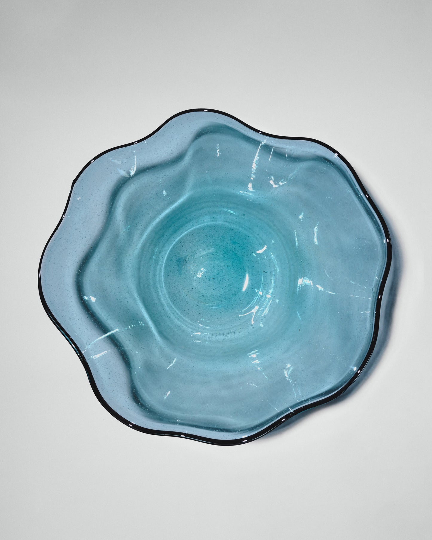 A giant hand-blown glass vase “Blue”