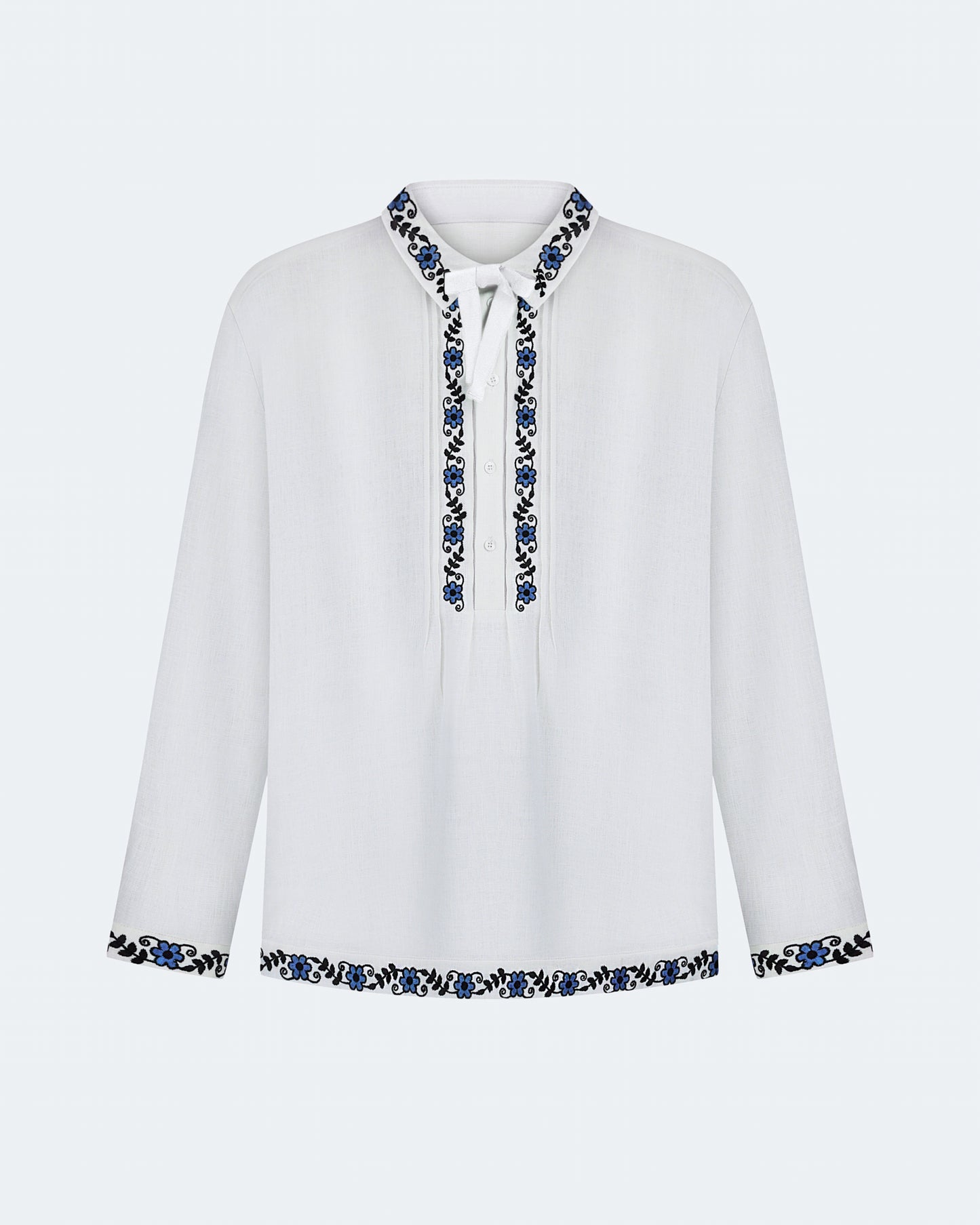 Купіть виріб ручної роботи Men's shirt with removable ribbon "Ivasyk" від Nadiia World. Ідеальний вибір для додавання вишуканості та шарму до вашого житлового простору або колекції особистих аксесуарів.