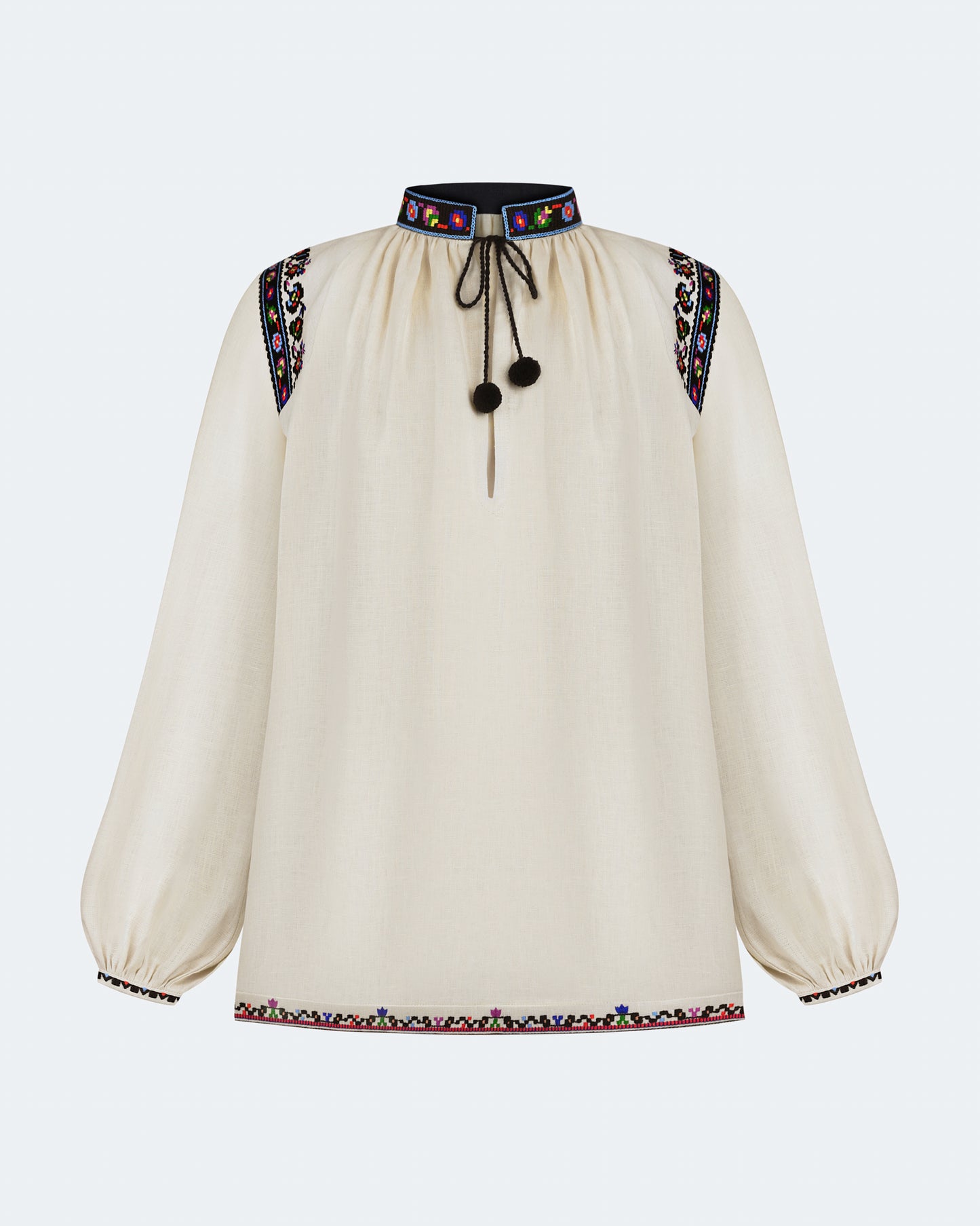 Купіть виріб ручної роботи Women's embroidered shirt "Olga" від Nadiia World. Ідеальний вибір для додавання вишуканості та шарму до вашого житлового простору або колекції особистих аксесуарів.