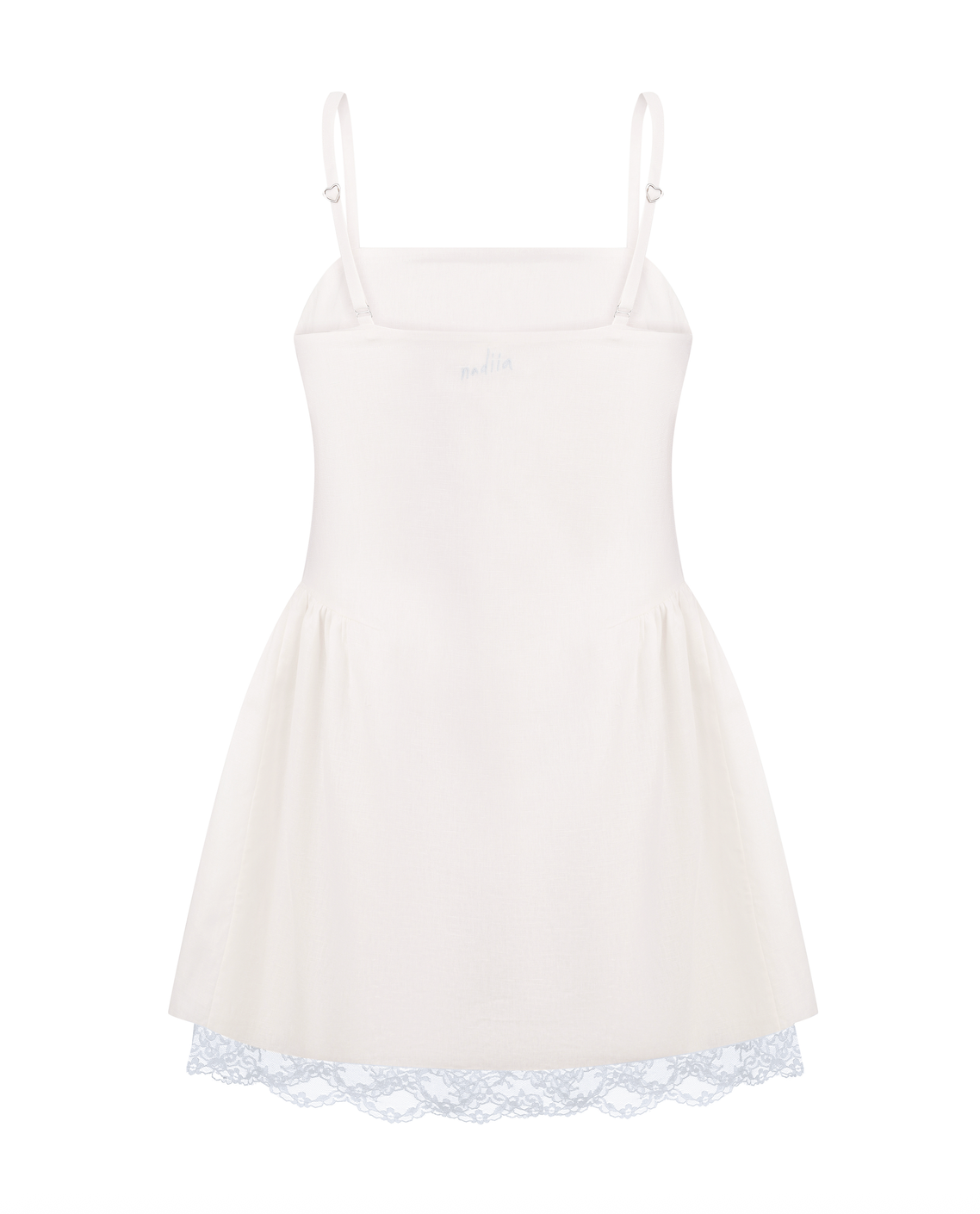 Купіть виріб ручної роботи Linen Dress with Blue Lace “Baby Doll” від Nadiia World. Ідеальний вибір для додавання вишуканості та шарму до вашого житлового простору або колекції особистих аксесуарів.