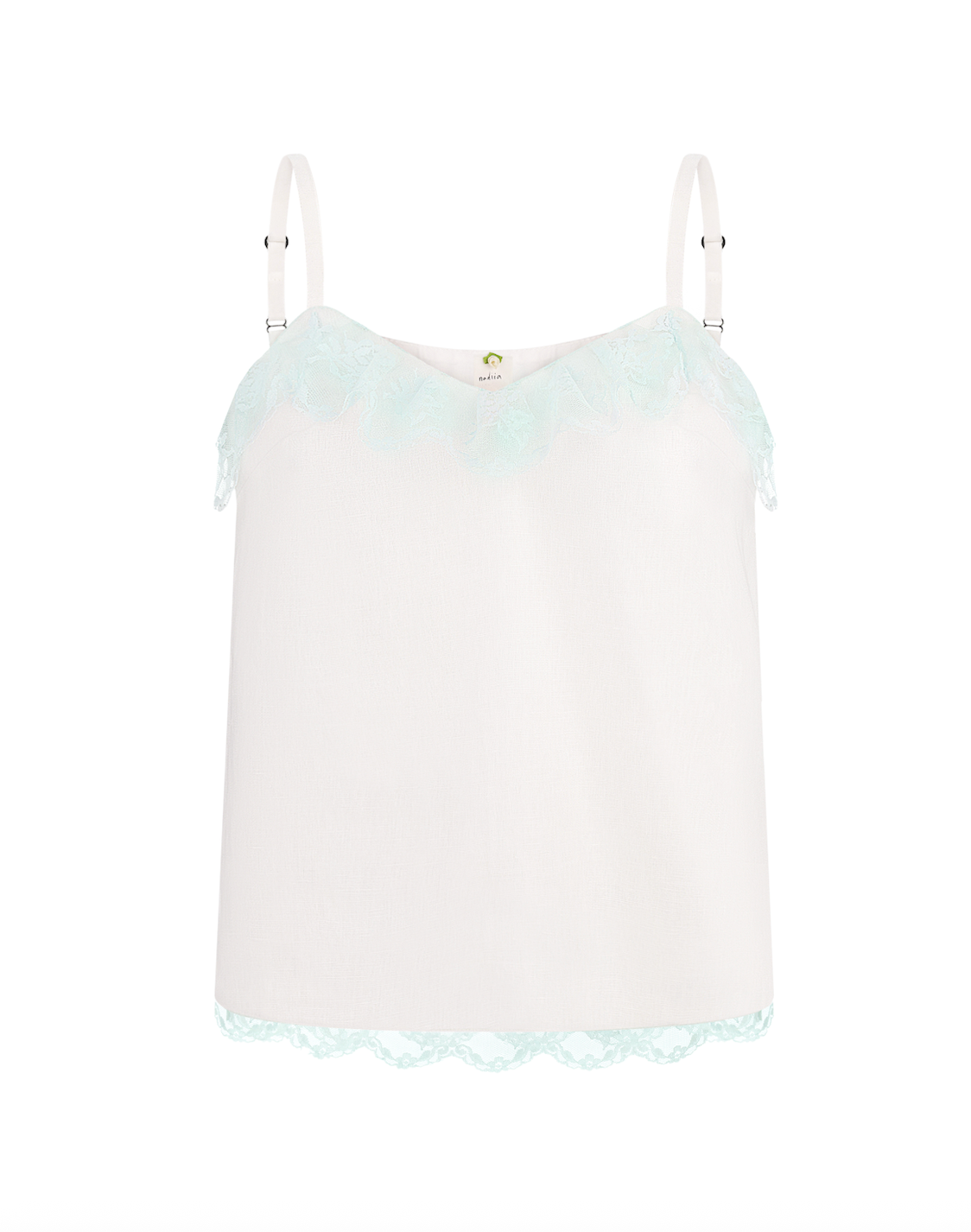 Купіть виріб ручної роботи Linen Camisole with Menthol Lace “Baby Doll” від Nadiia World. Ідеальний вибір для додавання вишуканості та шарму до вашого житлового простору або колекції особистих аксесуарів.