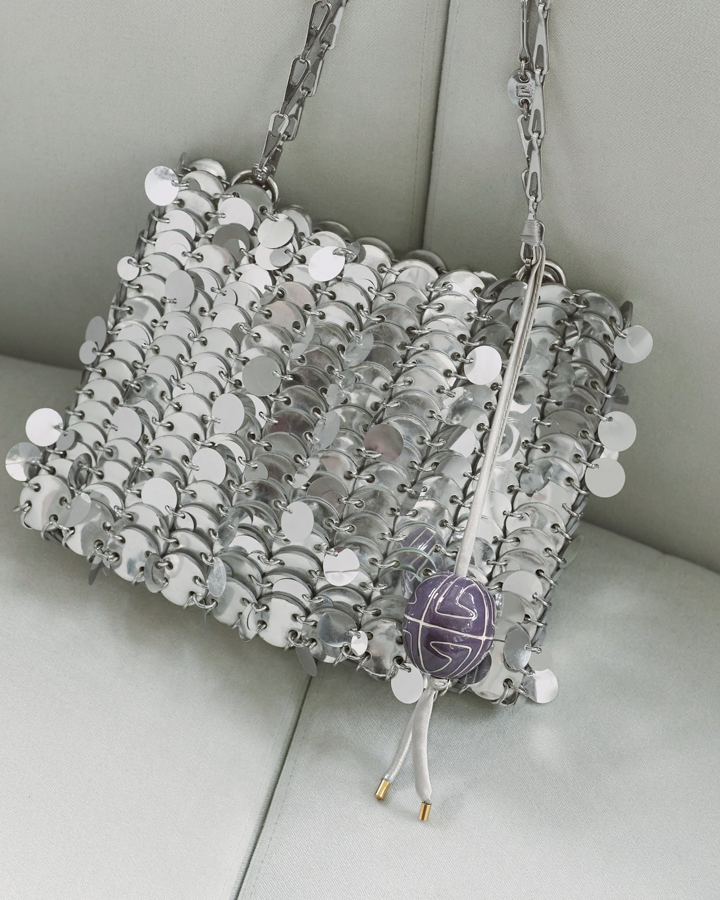 Bag charm “Purple Pysanka”