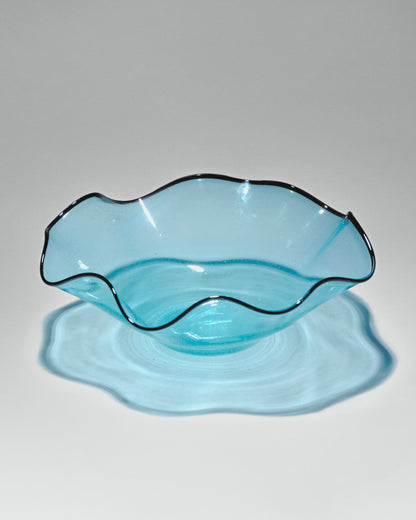 A giant hand-blown glass vase “Blue”
