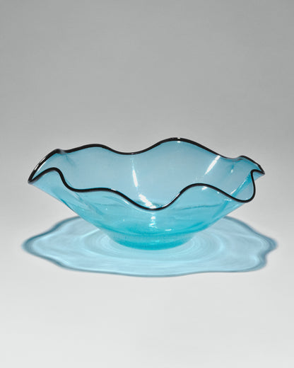 A giant hand-blown glass vase “Blue”