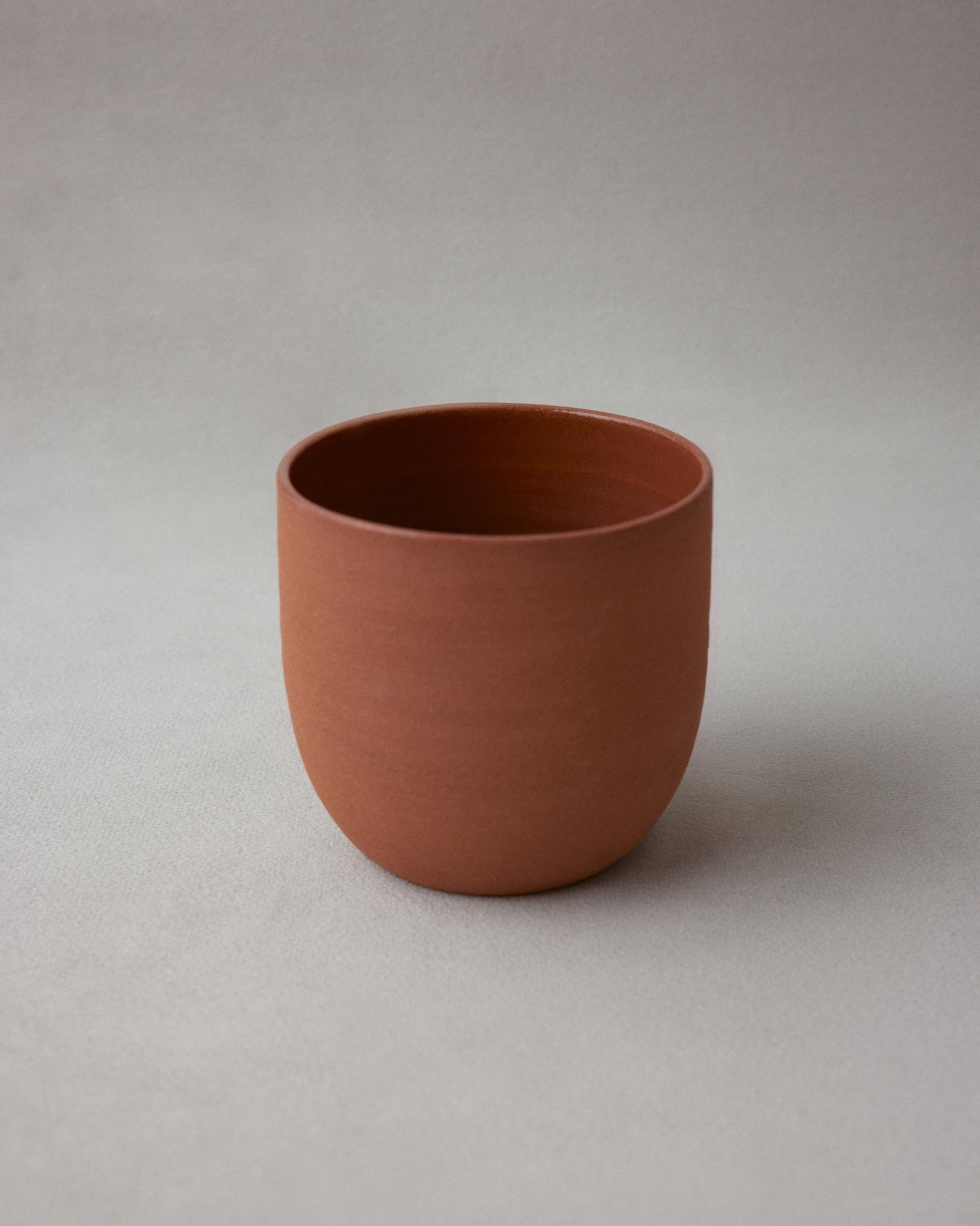 Terracotta Red Ceramic Cup