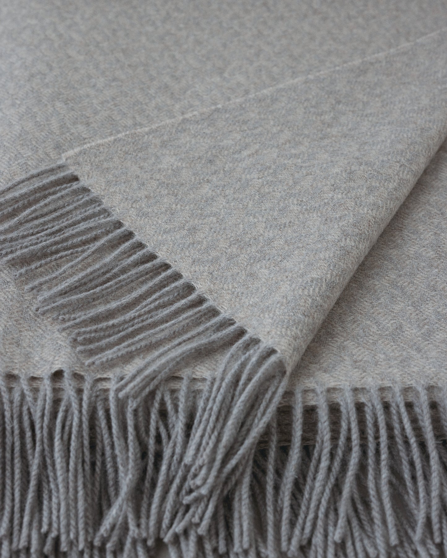 Pearl Grey Wool Blanket