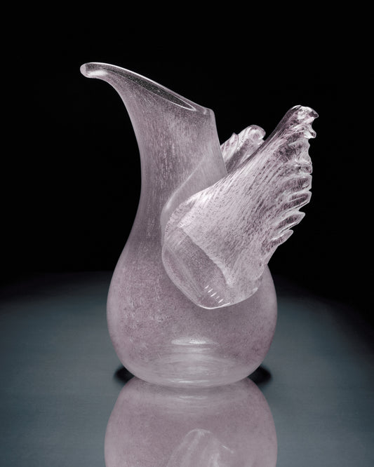 «Wings» Pink Glow Decanter