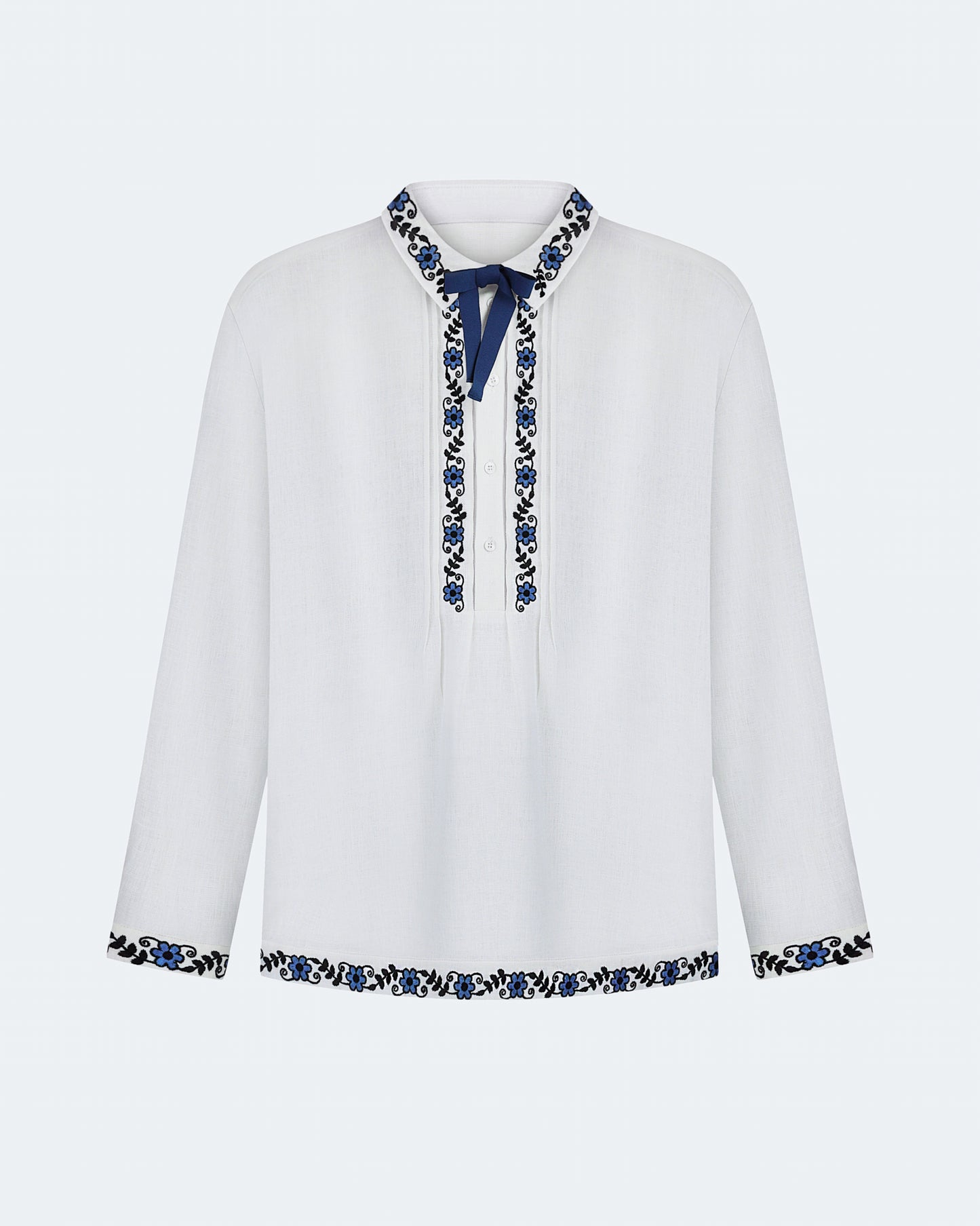 Купіть виріб ручної роботи Men's shirt with removable ribbon "Ivasyk" від Nadiia World. Ідеальний вибір для додавання вишуканості та шарму до вашого житлового простору або колекції особистих аксесуарів.