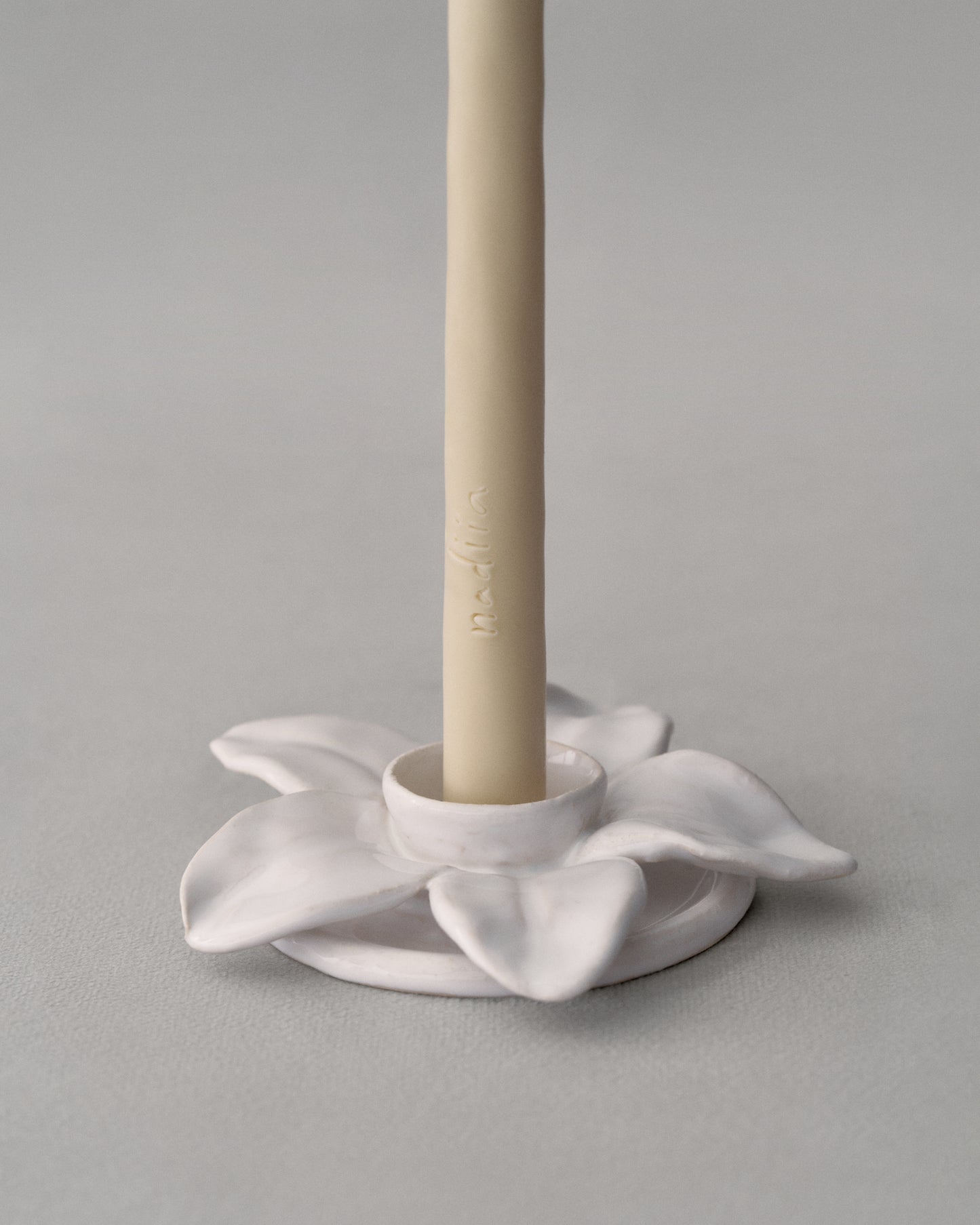 Ceramic flower candle holder “Ruzha”