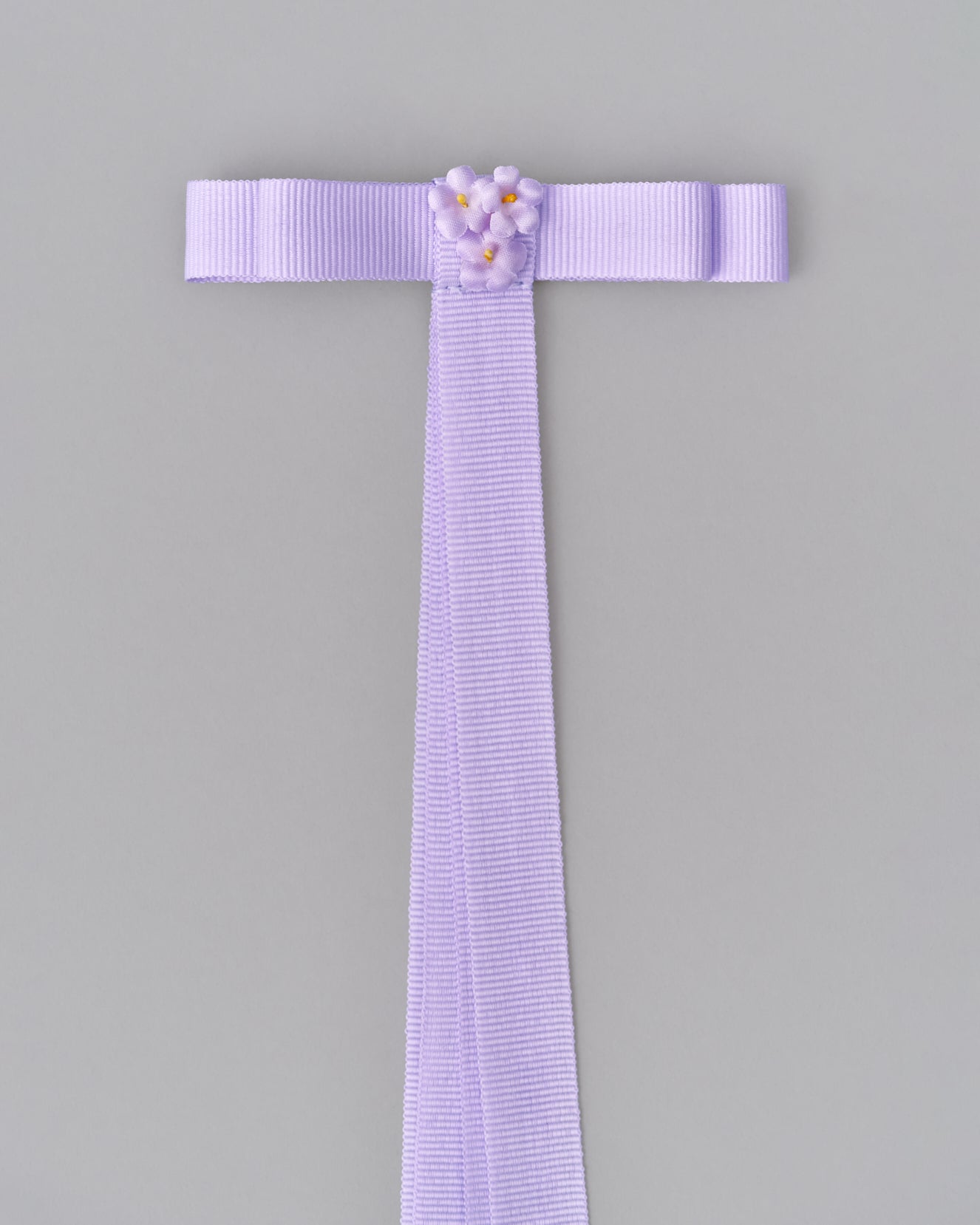 Ribbon Barrette with flowers "Lilac"