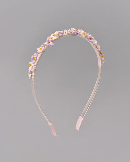 Купіть виріб ручної роботи Flower hairband "Tsarivna" in “Lilac” від Nadiia World. Ідеальний вибір для додавання вишуканості та шарму до вашого житлового простору або колекції особистих аксесуарів.