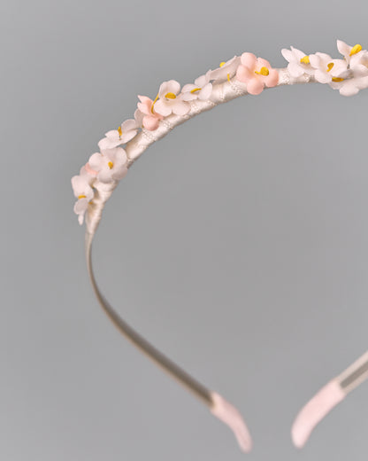 Купіть виріб ручної роботи Flower hairband "Tsarivna" in “Peach” від Nadiia World. Ідеальний вибір для додавання вишуканості та шарму до вашого житлового простору або колекції особистих аксесуарів.