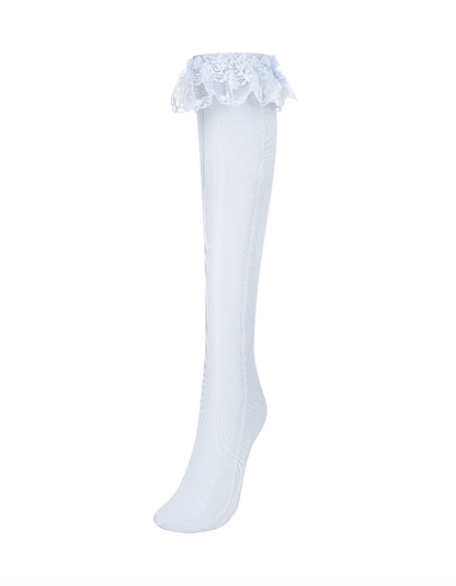 Купіть виріб ручної роботи Knee-high socks "Blue fantasy" від Nadiia World. Ідеальний вибір для додавання вишуканості та шарму до вашого житлового простору або колекції особистих аксесуарів.