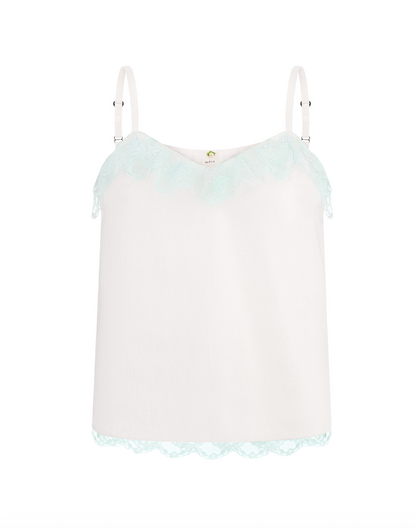 Купіть виріб ручної роботи Linen Camisole with Menthol Lace “Baby Doll” від Nadiia World. Ідеальний вибір для додавання вишуканості та шарму до вашого житлового простору або колекції особистих аксесуарів.