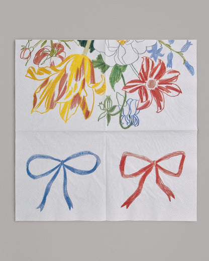 Купіть виріб ручної роботи Napkin Set "Festive Mood Bow" від Nadiia World. Ідеальний вибір для додавання вишуканості та шарму до вашого житлового простору або колекції особистих аксесуарів.